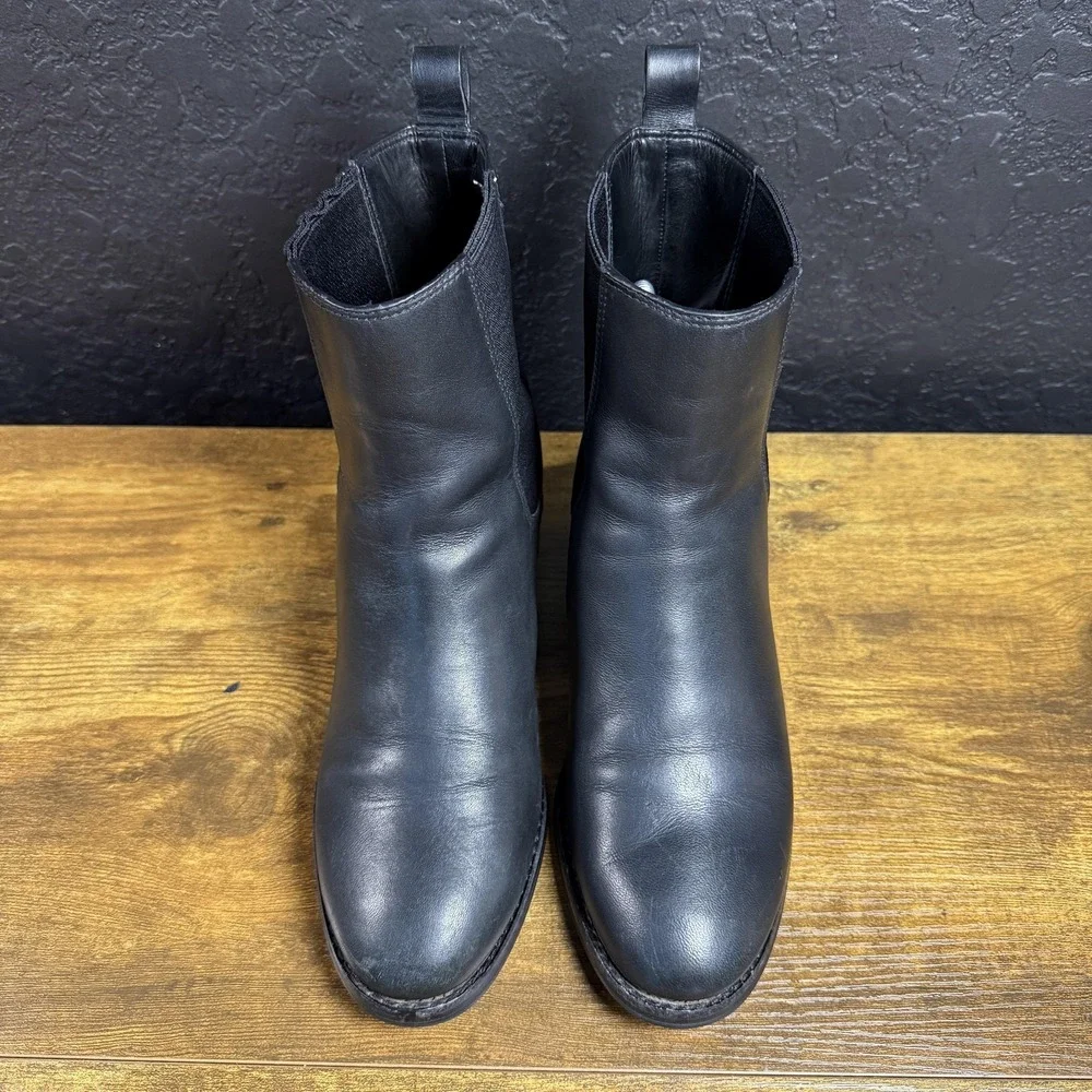 Cole Haan Nike Air D40586 Black‎ Leather Chelsea Ankle Boots Womens 6.5B